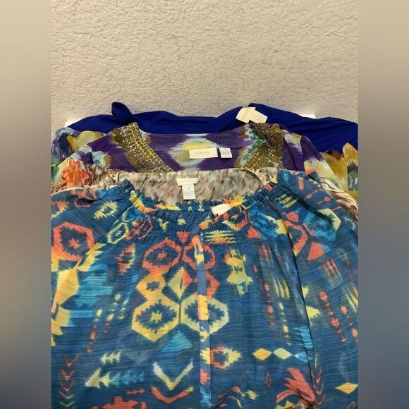 Women’s Chico’s bundle of 4 tops multicolor size 1 - Picture 1 of 16